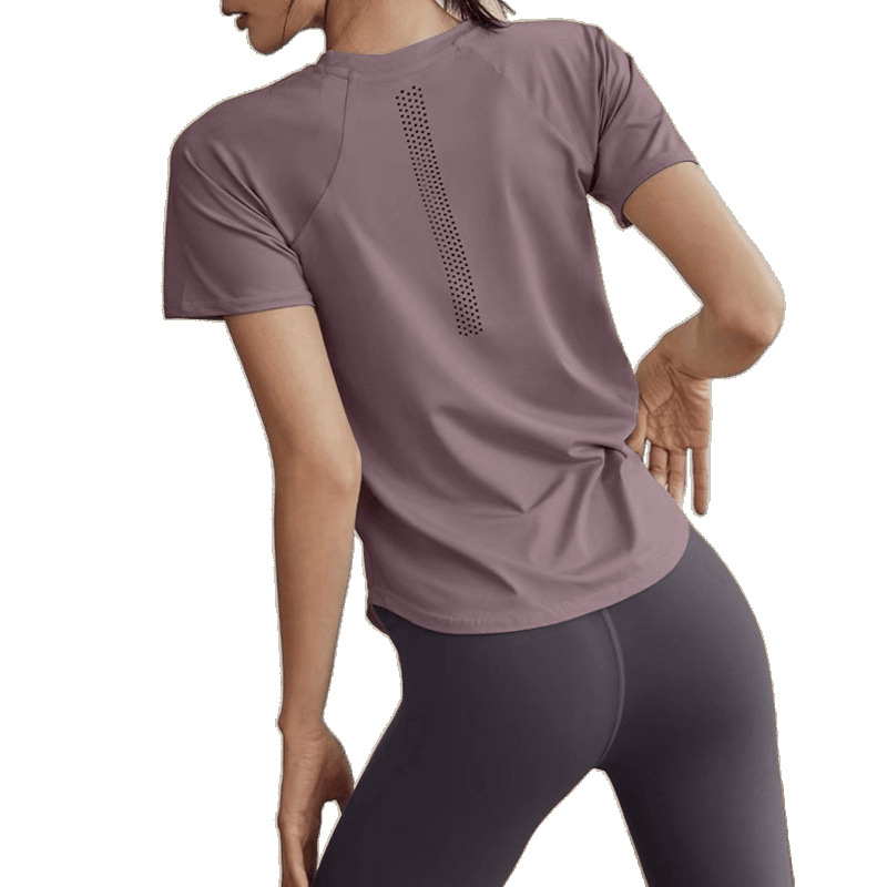 Camiseta deportiva de secado rápido para mujer de gran tamaño malla suelta casual de manga corta ropa de yoga para correr tops para mujer fábrica comercial de verano