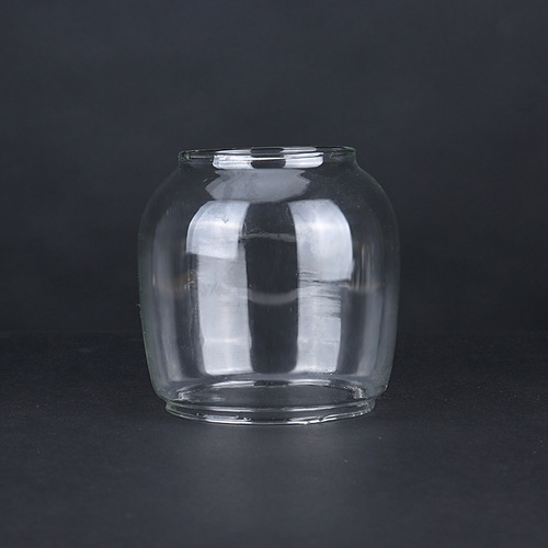 235 horse lantern glass lampshade, nostalgic retro outdoor kerosene lamp round lampshade, pure cotton wick horse lantern accessories