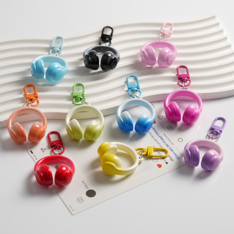 Gradient Earphone Keychain Candy-Colored Acrylic Pendant Creative Fashion Accessory Ins Trend Toy Accessory Gradient Earphone Keychain Candy-Colored Acrylic Pendant Creative Fashion Accessory Ins Trend Toy Accessory