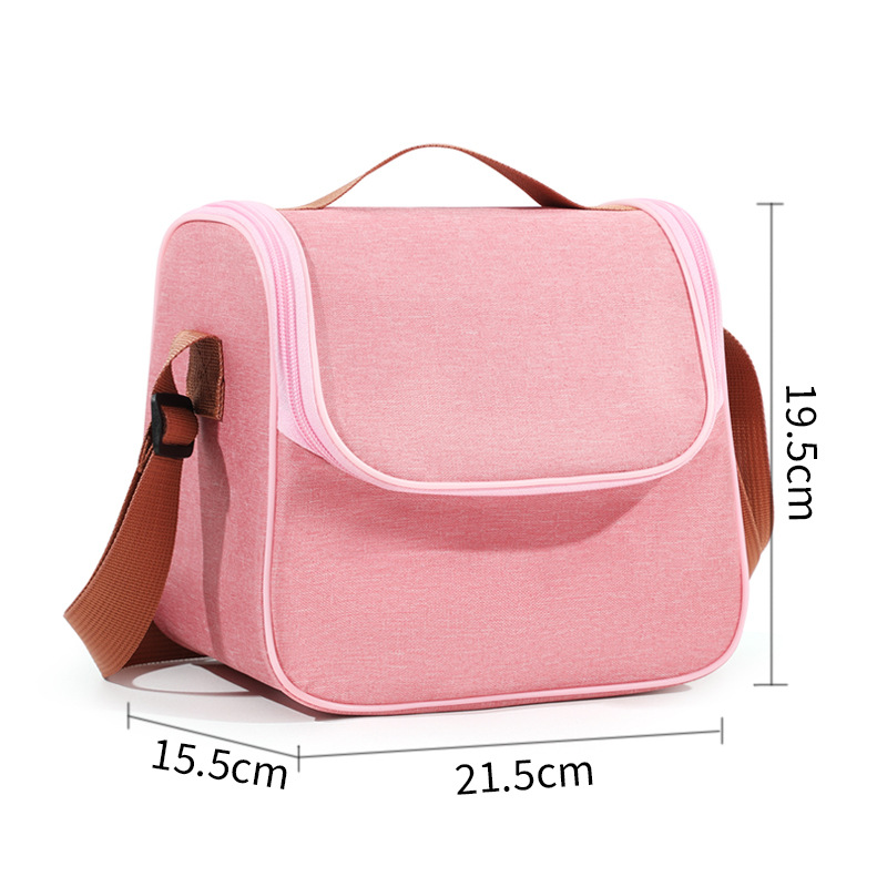 Bolsa aislante portátil simple, papel de aluminio, bolsa de lonchera impermeable, mensajero, bolsa bento portátil con comida, bolsa de almuerzo para el trabajo y la escuela