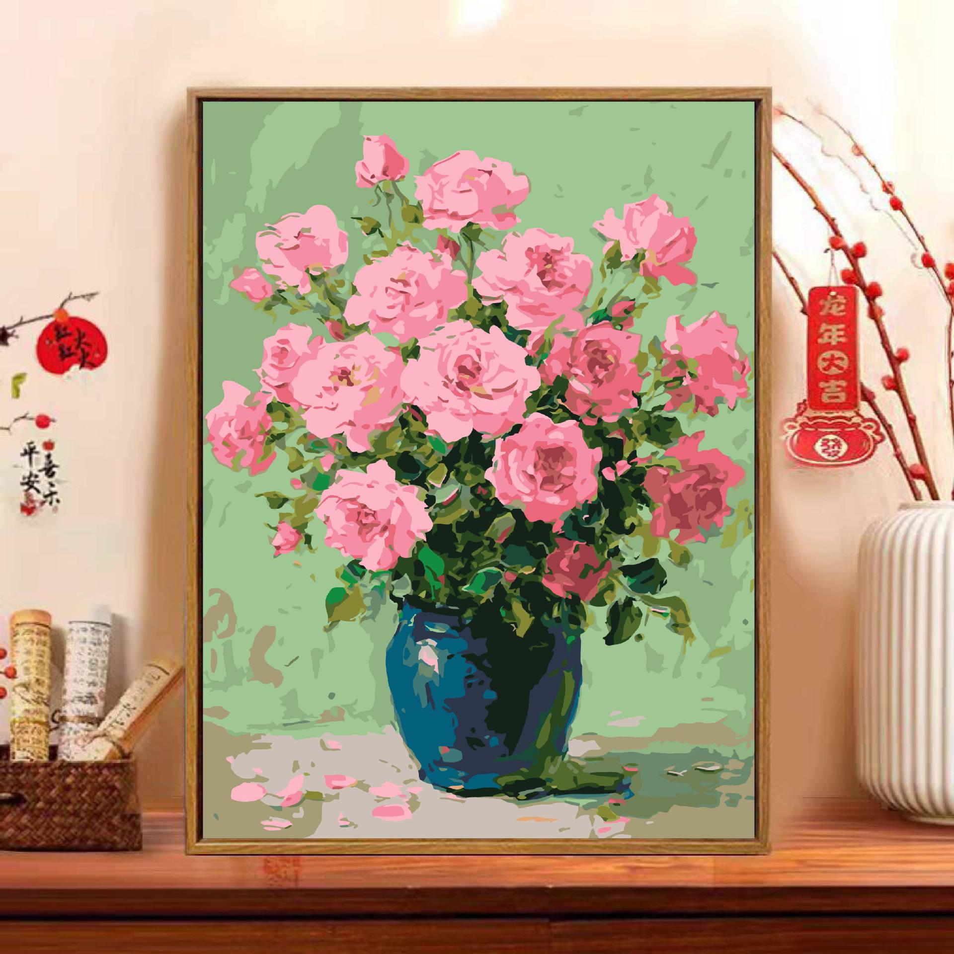 Floral pintura al óleo digital diy pintura de relleno adulto pintado a mano paisaje pintado a mano pintado acrílico pintura decorativa