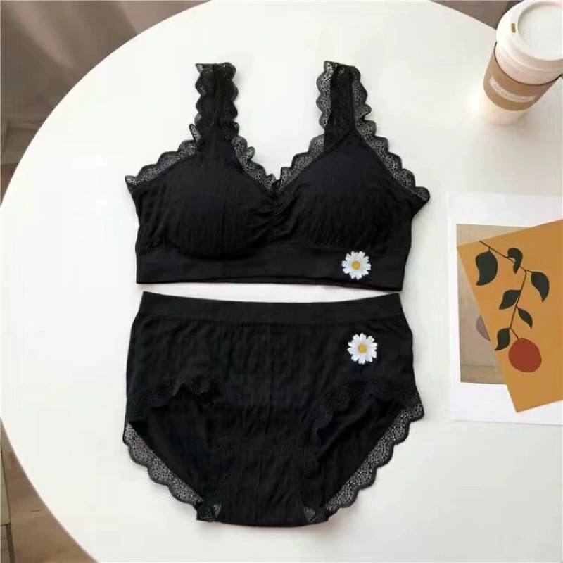 Underwear, comfortable set, lace protective underware, bra, mid rise, beautiful back