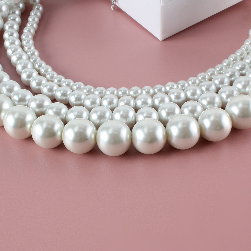 fashion simple pearl chain necklace wholesale nihaojewelry