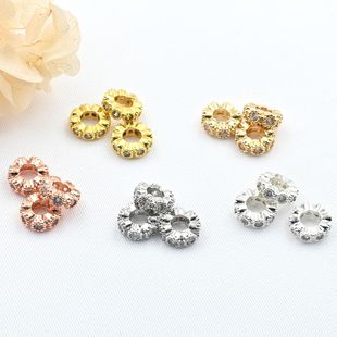 14K��ɫ��ɫ΢��ʯ ����Ȧ�����Ʒ��� �ֹ�diy��朒�Ȧ����