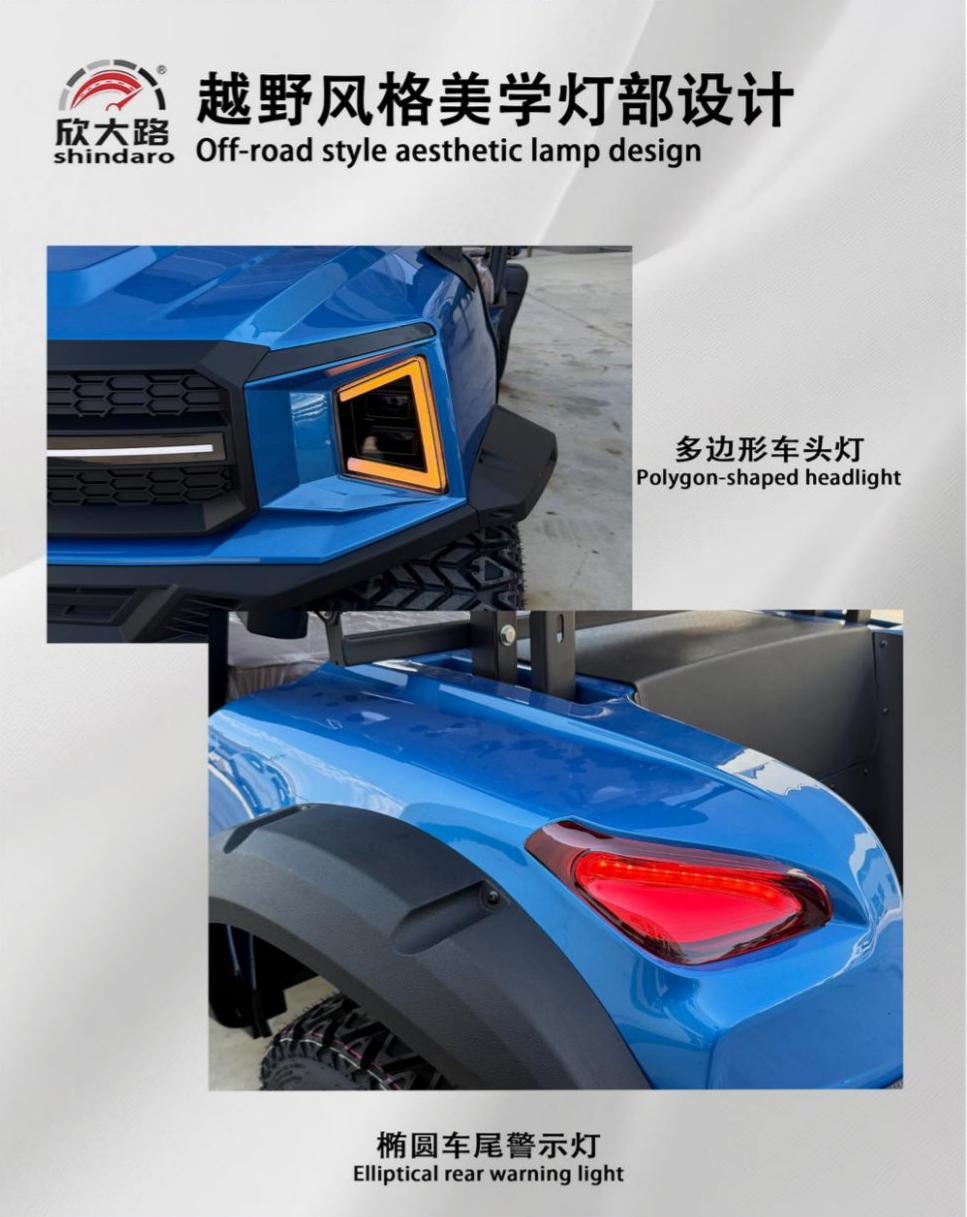 New golf cart with 5-year cross-border warranty, dual-arm front suspension, split rear axle, exclusively supplied for foreign trade