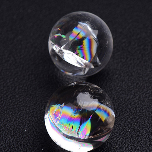 Natural White Crystal Ball Glitter Rainbow Crystal Ball Ornament White Crystal Luck Ball Pendant Decor Wholesale