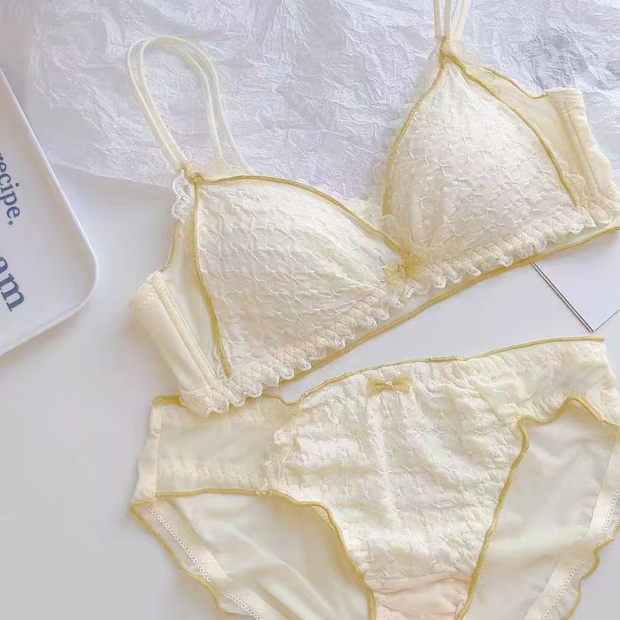 가슴이 작은 여성을 위한 속옷, 여름용 얇은 노와이어, 가슴축소, 처짐방지, 여아속옷, 아름다운 등 브라세트