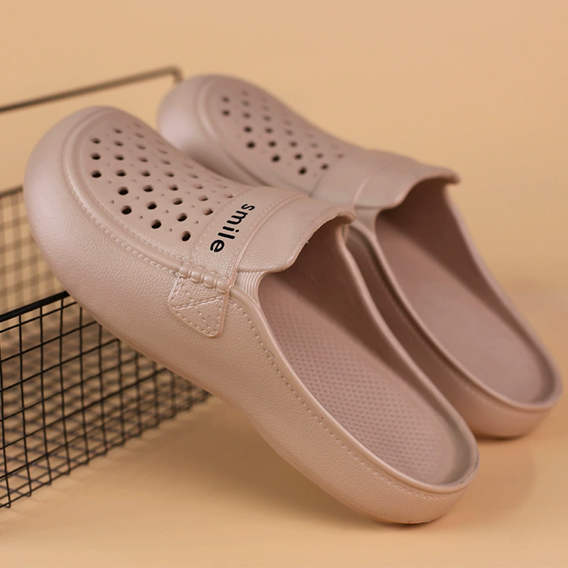 Баотоу холодные тапочки женские легкие и нескользящие летние модные дикие плоские пляжные туфли