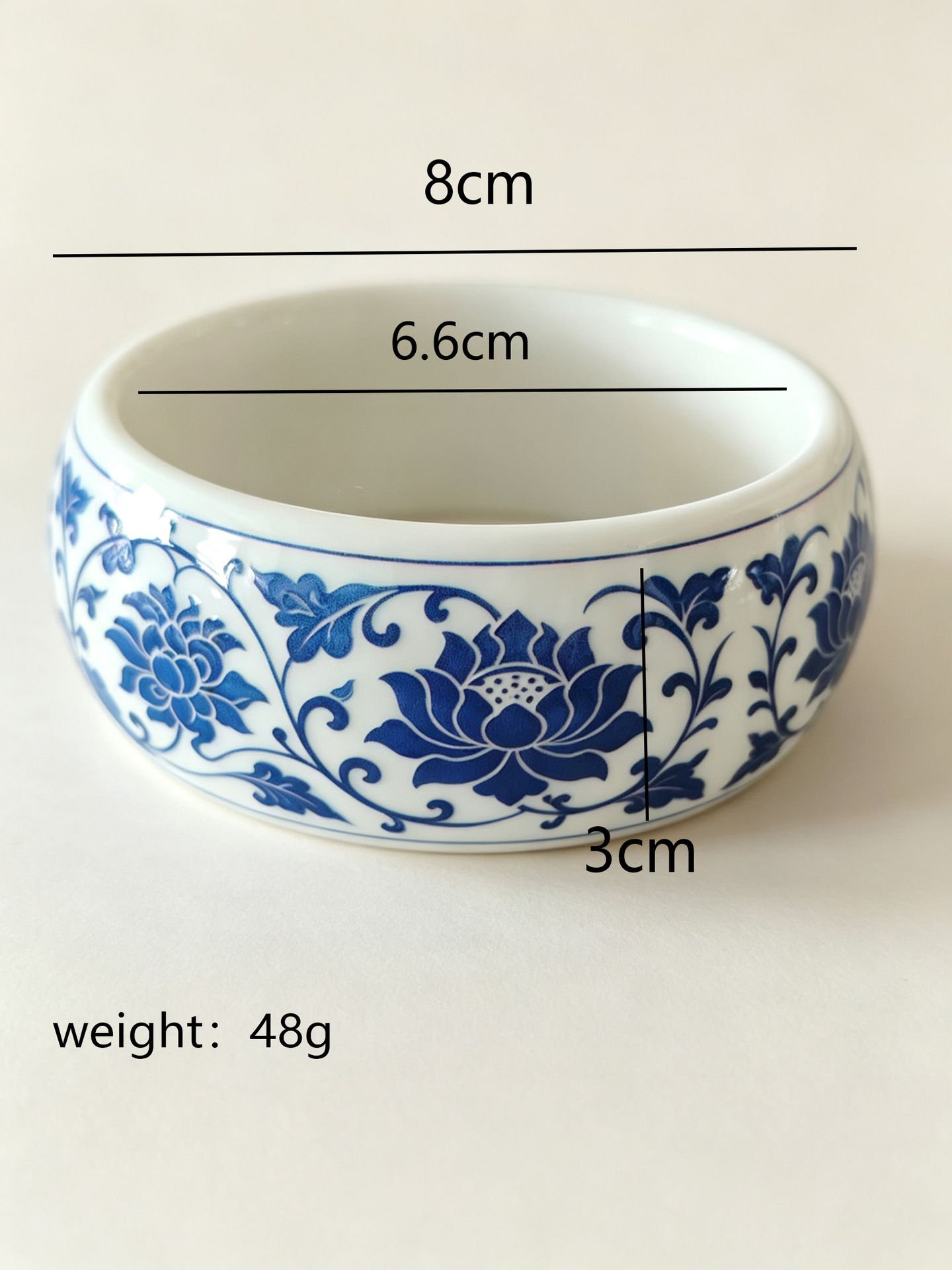 青花瓷宽版树脂手镯女新款国风新中式轻奢手环小众设计高级感手饰