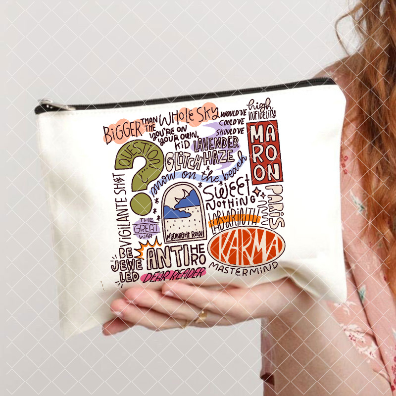 Taylor Music Swift álbum impreso lienzo cosmético bolsa monedero de la moneda de las mujeres bolsa de lápiz transfronterizo comercio exterior