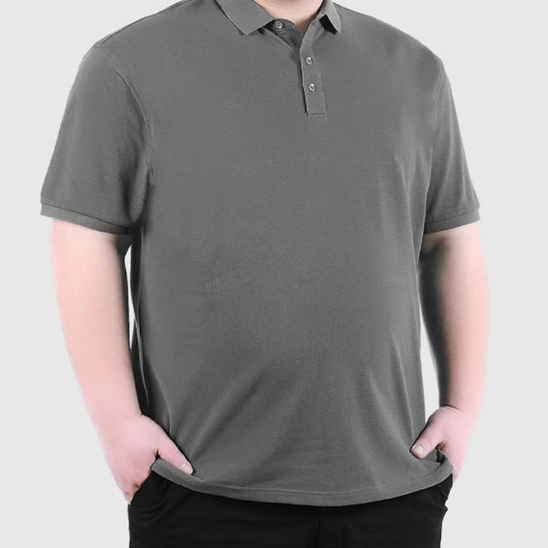 Fat Men's 8XL Large Size Polo Shirt Fat House Plus Size Loose Top Summer Business Casual Lassel T-Shirt