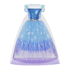 Ice and Snow New Elsa Princess Dress Halloween Elsa Girl Child Dress Elsa Sparkling Princess Dress Dropshipping One Piece
