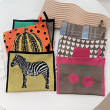 2025新款针织小方包纸巾包桌面便携纸巾收纳袋小众时尚百搭手拎包