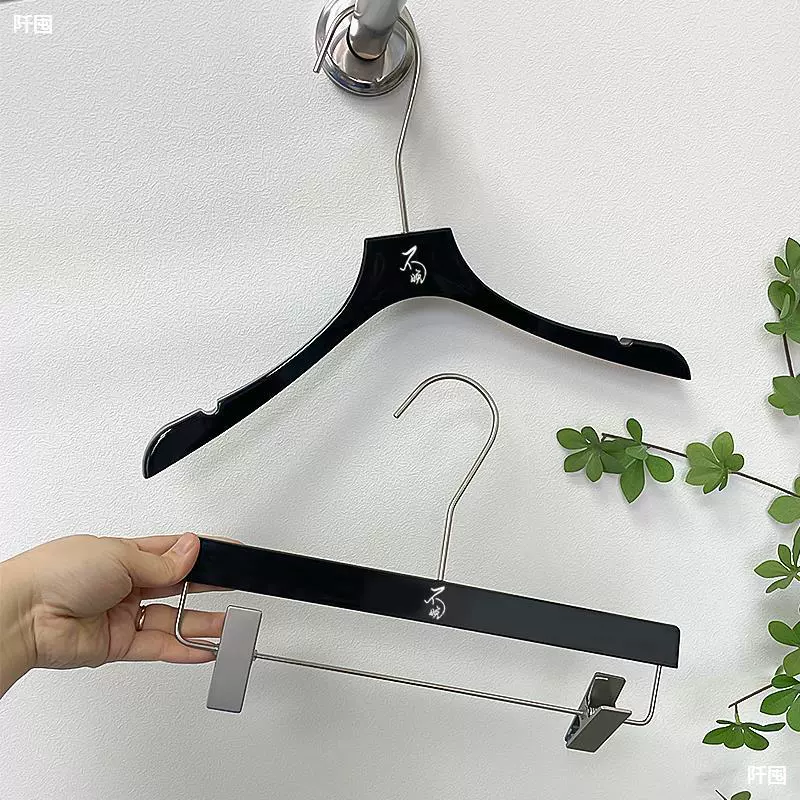 Black hanger, acrylic plastic wedding dress
