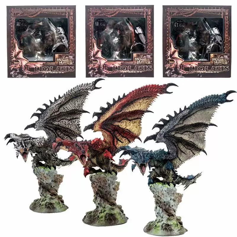 Анимационные игрушки Оптовая продажа Monster Hunter Серебряный Огненный Дракон (Серебро) Ограниченная серия Фигурка в коробке