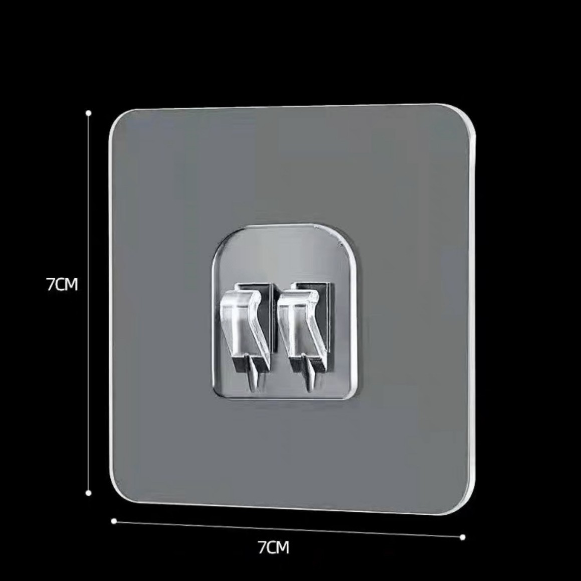 Gancho adhesivo fuerte pegado en la pared del baño sin clavos de la puerta detrás del gancho de cocina pegado en el gancho adhesivo sin agujeros