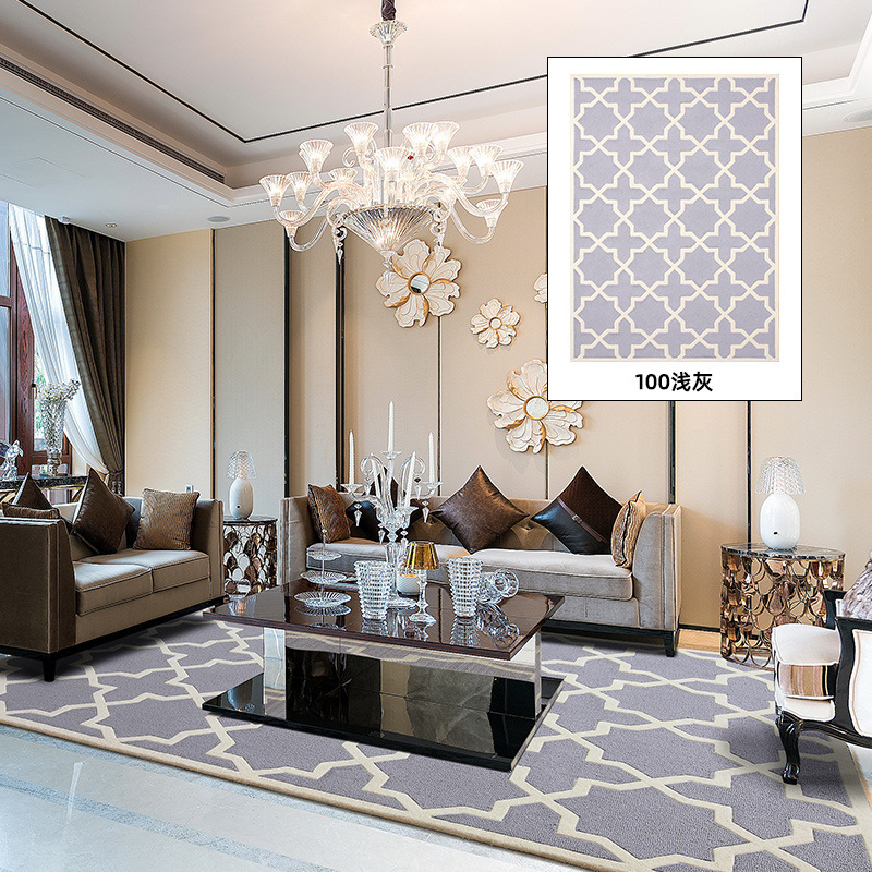 Fábrica de fuente alfombra de alta gama de sala de estar lana doméstica estudio dormitorio mantas de cama resistente a la suciedad fácil de cuidar personalizado