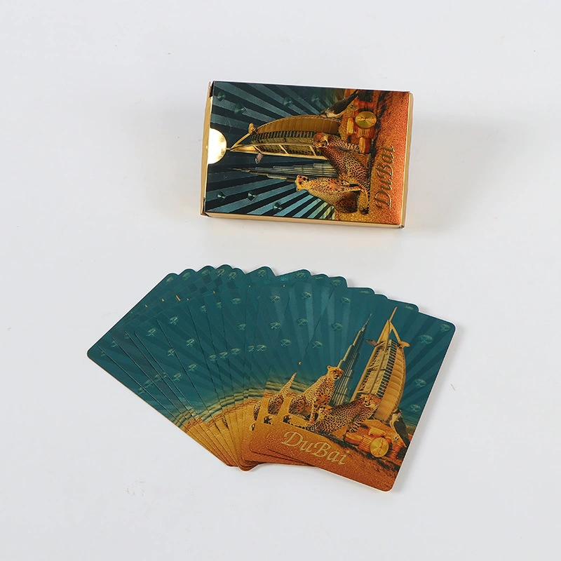 Plastic waterproof playing cards PVC, board game, leopard, washable, wholesale