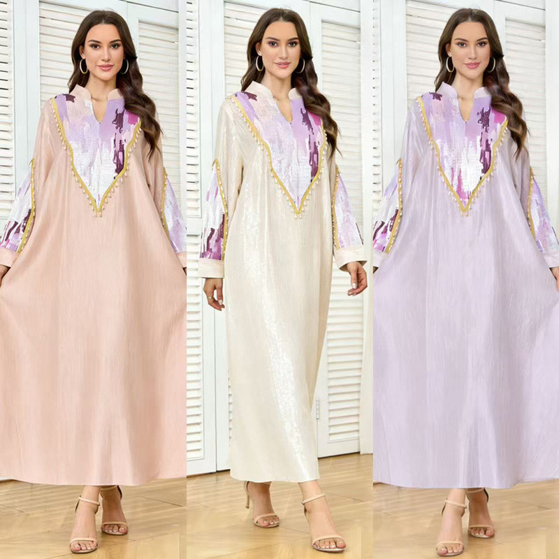 Mt518 Cross-Border Ethnic Clothing Sequined Beaded Fashion Elegant Long Dress Malaysian Clothing Mt518 Cross-Border Ethnic Clothing Sequined Beaded Fashion Elegant Long Dress Malaysian Clothing
