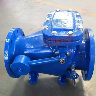 无噪音无振动 HH44X-40C DN125铸钢微阻缓闭止回阀