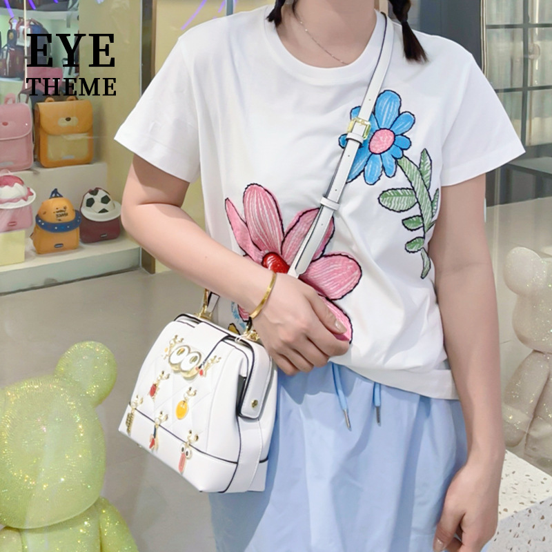 2025 mujer PU diseño de moda bolso de mujer bordado rombo suave bolso de mano 2769 #