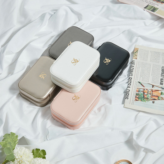 Korean Style Jewelry Box ins Style Earrings Earrings Ring Jewelry Jewelry Storage Box Large Cross-border Travel