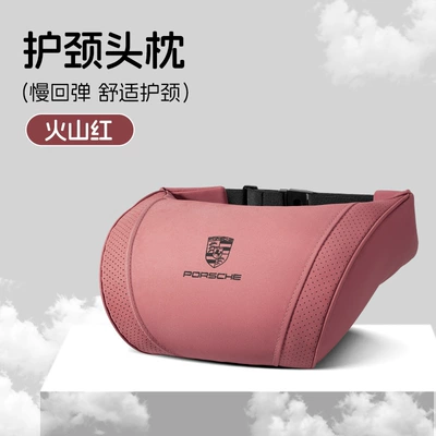 Waist support Lumbar Support New Panamera Macan - small-k-model-volcano-red-porsche-headrest-1-piece