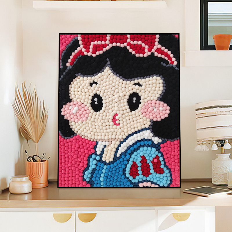 毛玉絵DIY子供向け漫画教育用ぬいぐるみボール絵画材料パッククリエイティブギフト屋台供給クリエイティブ手芸|undefined