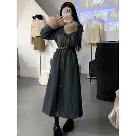新款连衣裙女夏长款新品感气质牛仔收腰显瘦百搭大衣新品服外套潮