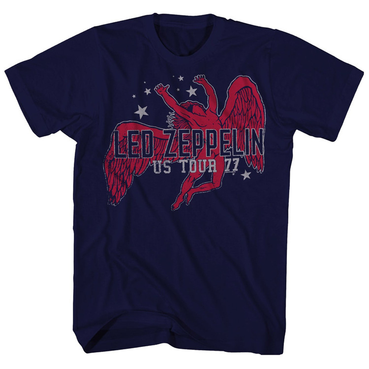 European and American foreign trade LED ZEPPELIN ZEPPELIN airship band Short Sleeve Classic retro T-shirt