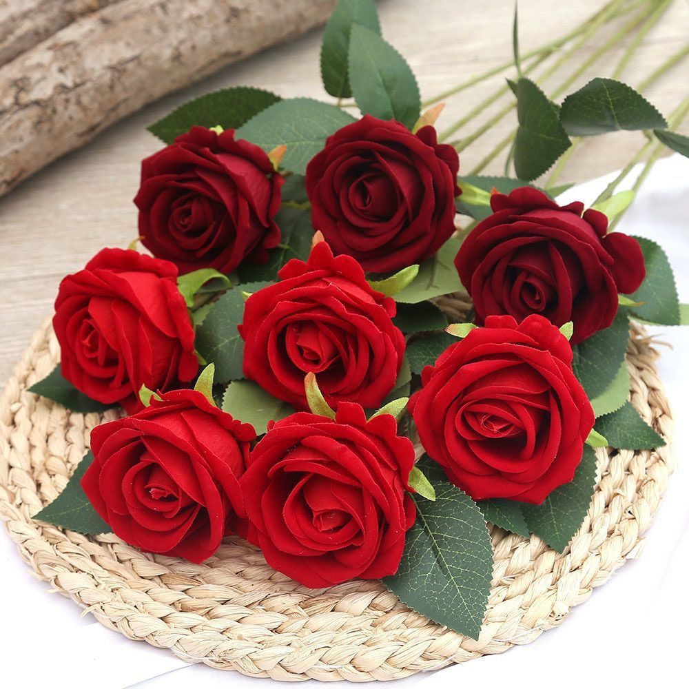 single flannel rose wedding home furnishing ornamental flower valentine‘s day bouquet flower wall flower arrangement and fake flower