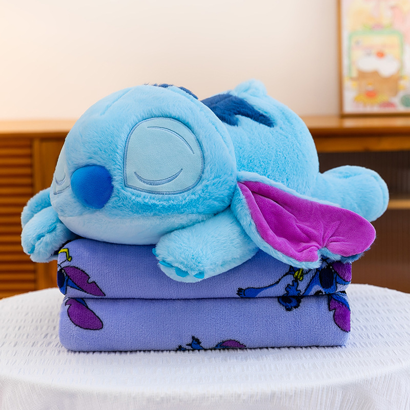 Manta de aire acondicionado de dibujos animados, almohada, edredón, almohada de siesta multifuncional dos en uno, venta directa de fábrica, comercio exterior al por mayor