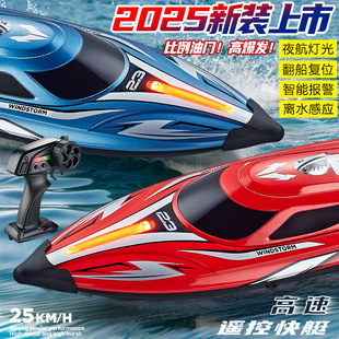 Cross-Border Hj823 High-Speed Remote Control Boat 2.4g Water Speedboat Model Kidsren's Toy Competitive Speedboat Boy Toy