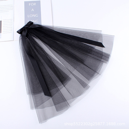 Black Veil Halloween Veil Black Veil Wedding Bridesmaid Wedding Photos Bow Tie Short Veil Retro