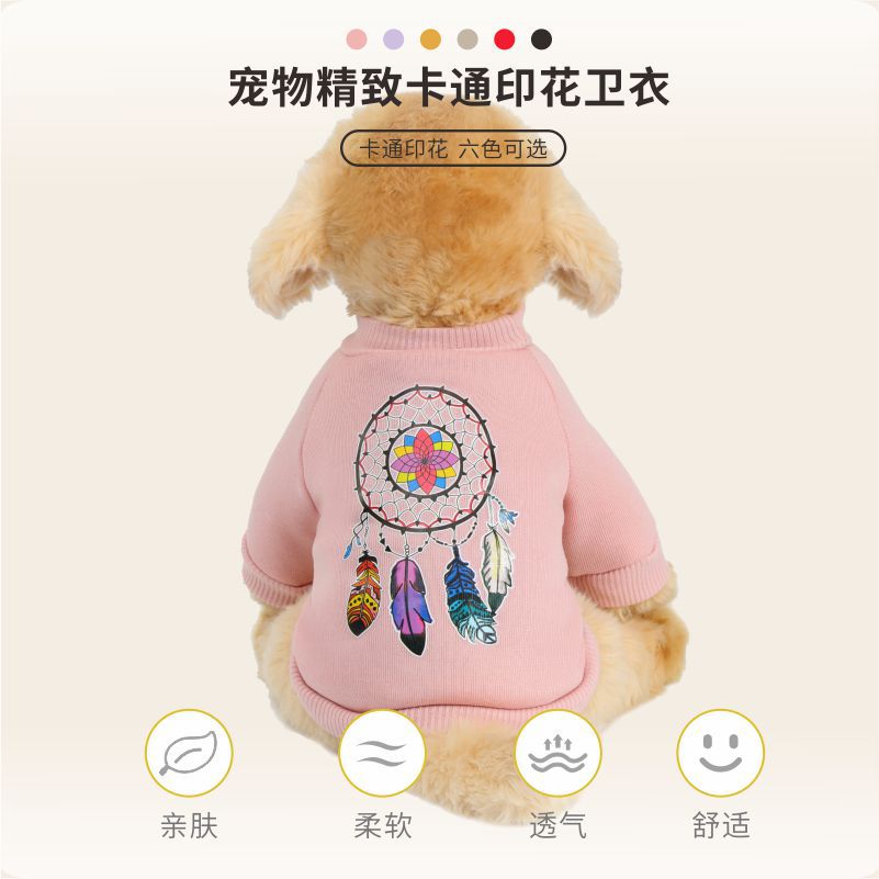 源頭廠 秋冬新品推薦 小狗衣服寵物多圖案休閒衛衣滌綸棉印花服裝