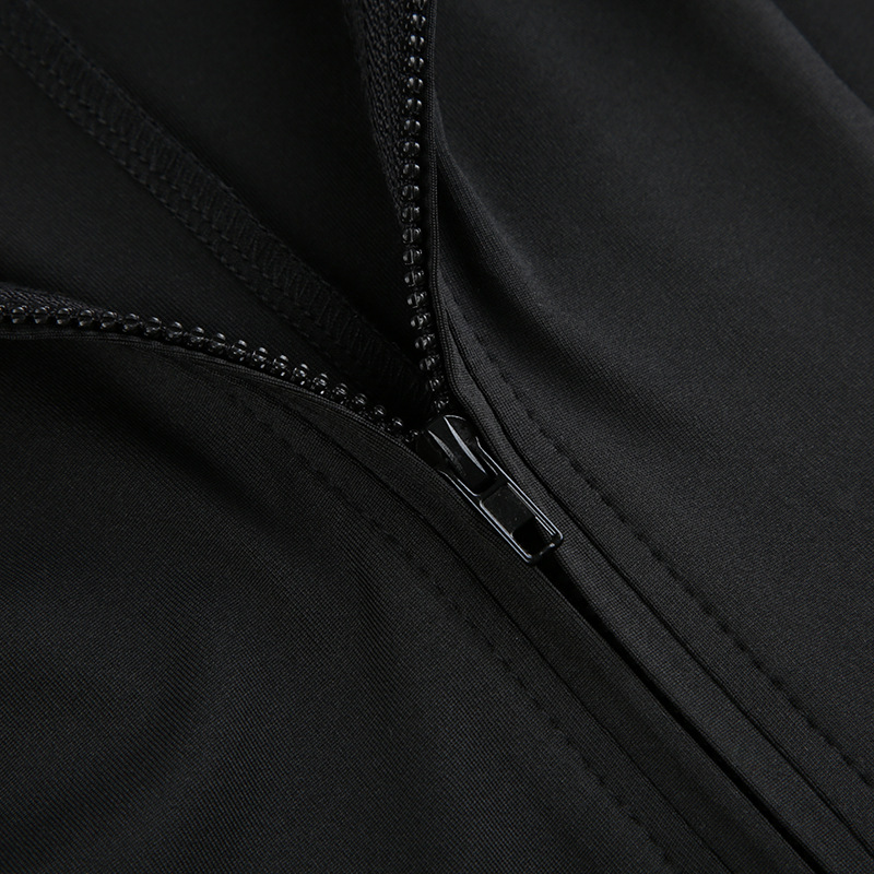 Street Stand Collar Split Zipper Tight Shark Jumpsuit Autumn Sports Casual Long Sleeve Sexy Top