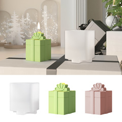 DIY聖誕系列聖誕禮物盒硅膠模具3D立體香薰蠟燭石膏擺件滴膠模具