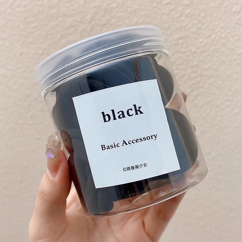 Cuerda de cabeza negra, banda de goma, banda de goma para mujer, cola de caballo alta, cuerda para el cabello, lazo para el cabello, funda de cuero, nuevo cabello atado, 2025