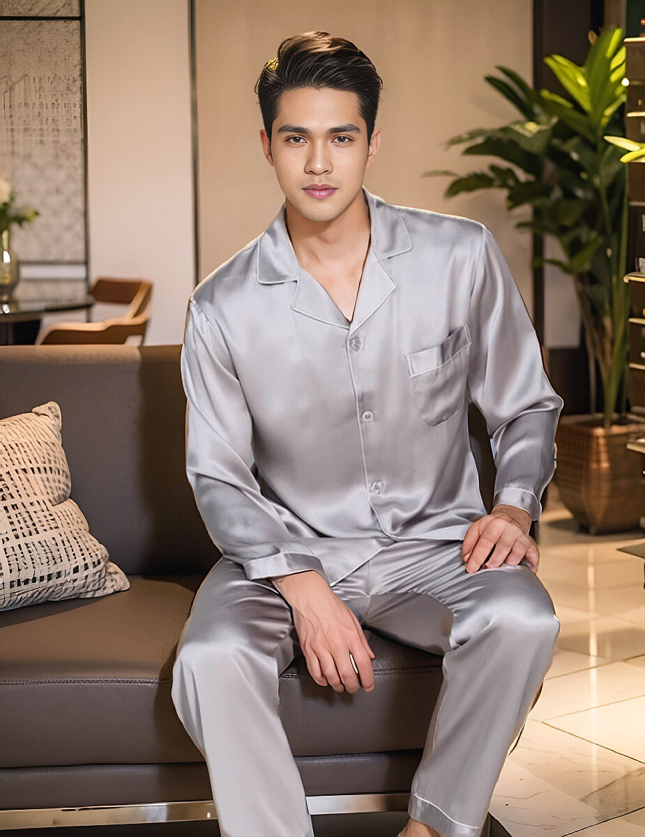 실버 그레이-긴 소매 바지 19mm