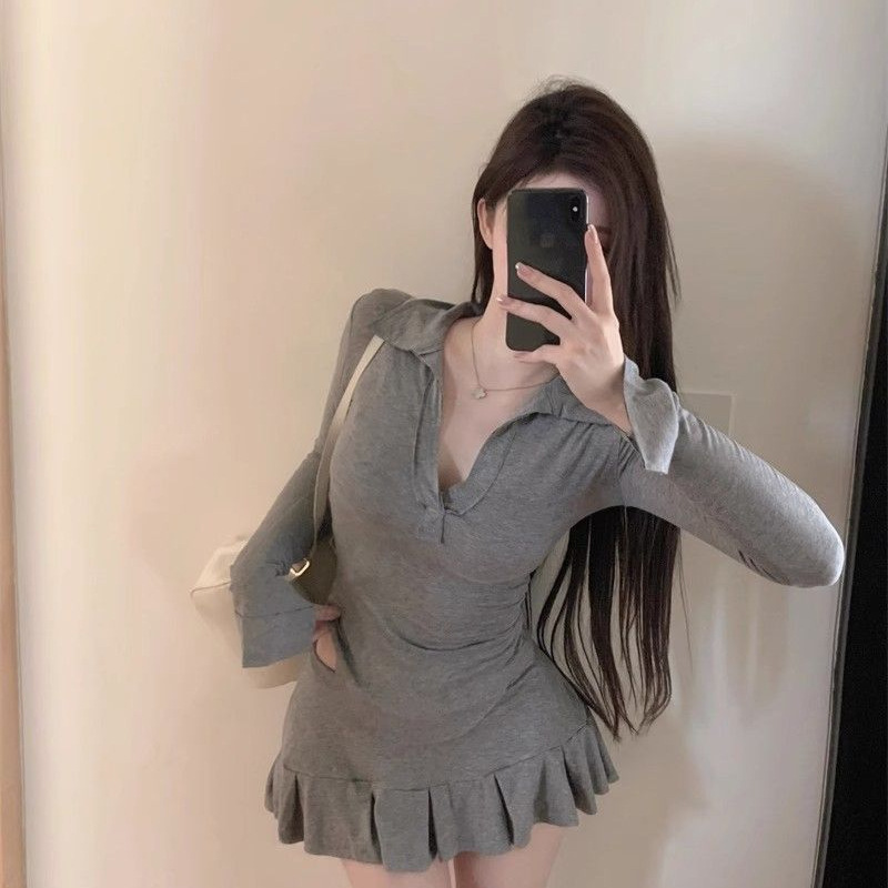 早秋季修身包臀裙辣妹短裙套装2025新款御姐风黑色连衣裙子女|undefined