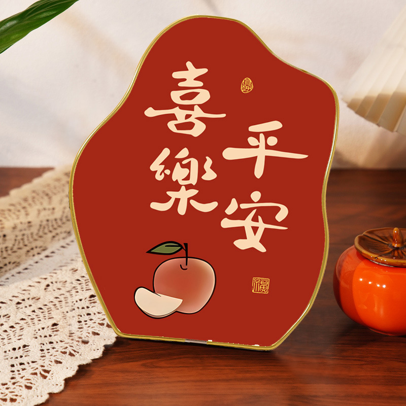 빨간색 배경에 중국 전통 평화와 기쁨【10inch】