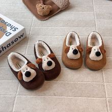 女童保暖棉鞋2025年冬季新款小童宝宝卡通小狗棉鞋韩版百搭豆豆鞋