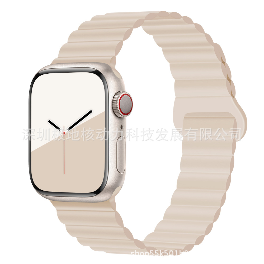適用iwatchs9ultra1-8世代リンゴ時計バンド磁気吸引時計バンド運動シリコンリンゴ時計バンド