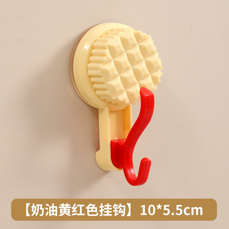 吸盘挂钩旋转真空免打孔无痕多巴胺奶油风客厅厨房卫生间门厅收纳|undefined