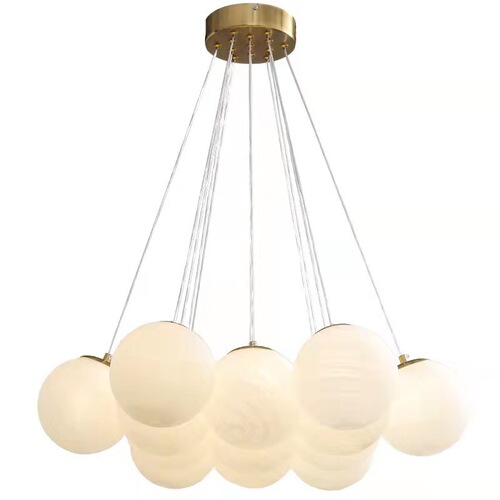 Planet Lamp Bubble Ball Chandelier French Light Luxury Living Room Bedroom Lamp Magic Bean Cloud Moon Lamp Cream Style Lighting