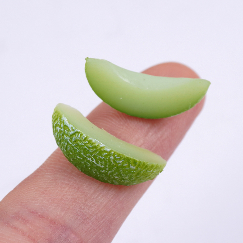 2 センチメートルシミュレーションミニメロンスライス diy ミニキッチンメロン食材小道具ミニチュア食品おもちゃフルーツアクセサリー|undefined