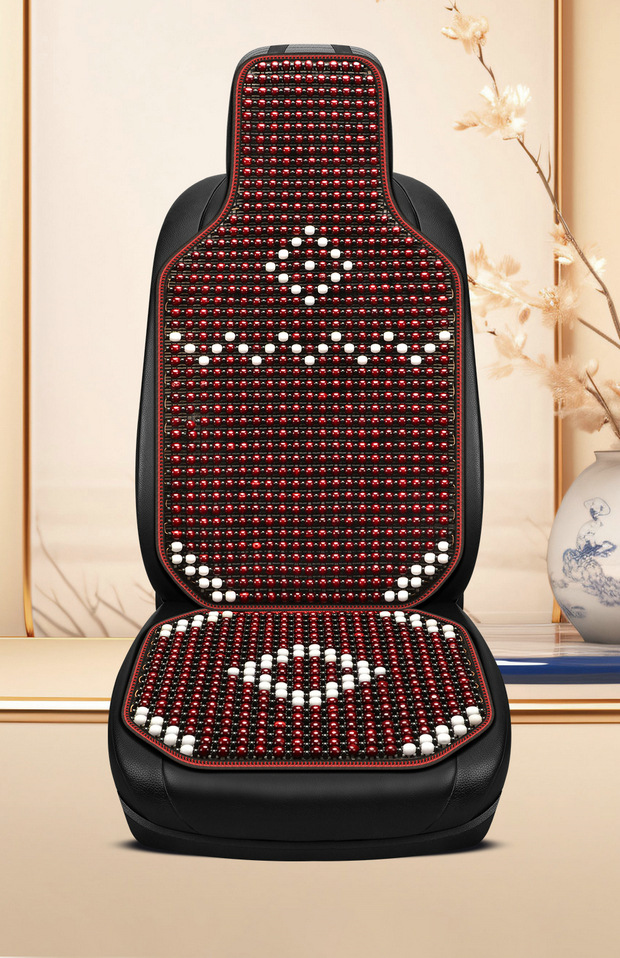 Car Cushion Summer Cool Mat Wooden Beads Ventilated Seat Cushion Summer Breathable Four Seasons Universal Van Seat Cushion