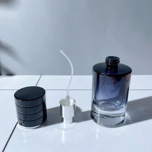 30ML high-end perfume bottle portable gradient blue glass spray empty bottle replacement travel cosmetics sample bottle