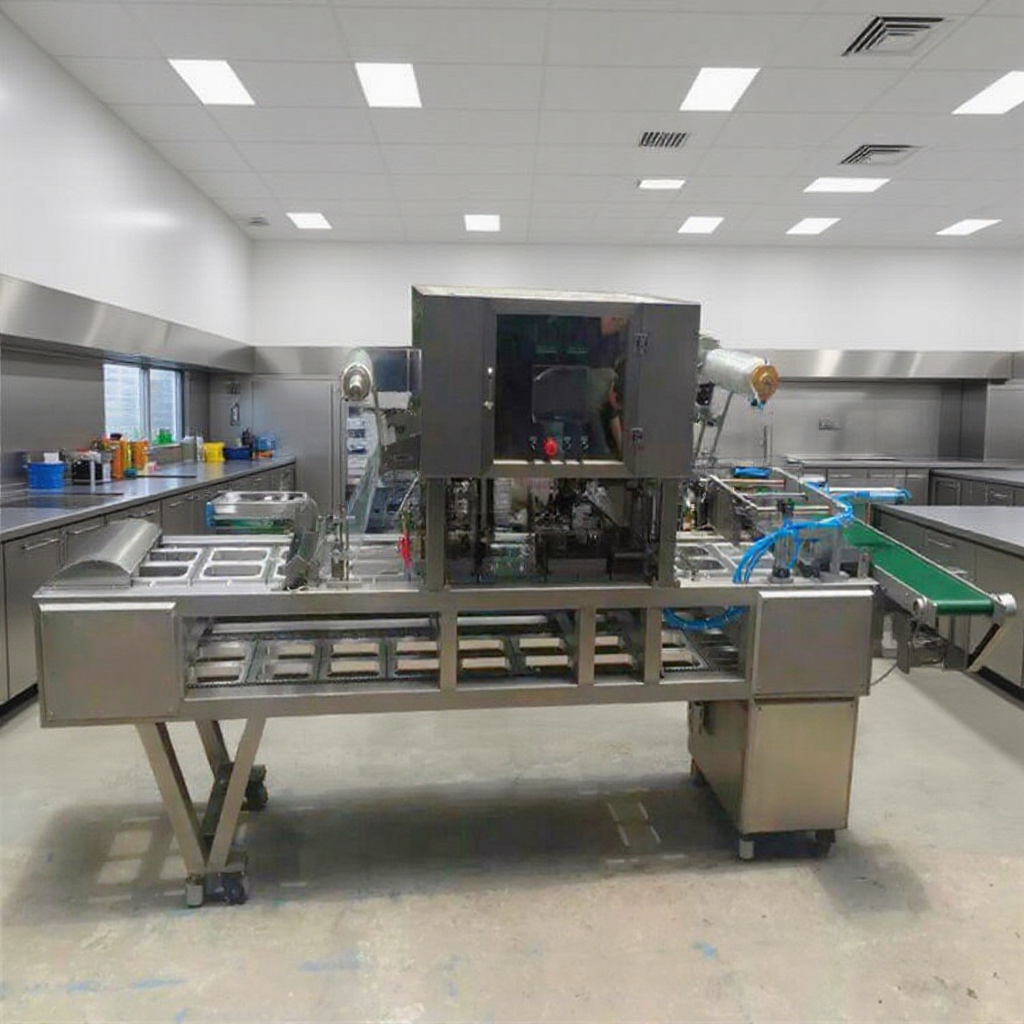 方便快捷塑料盒包装预制菜自动真空包装封口机