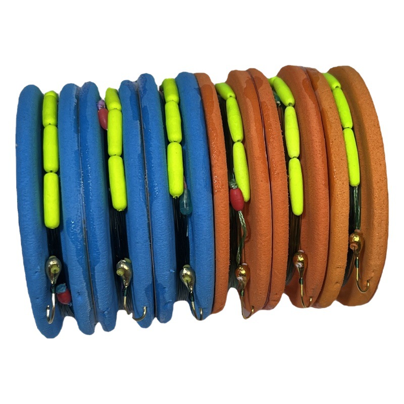 Adjustment-Free Seven-Star Floating Copper Head Sky Hook Fishing Line Components Main Line Olive Floating Bean Handmade Factory Ready-Made Fishing Gear